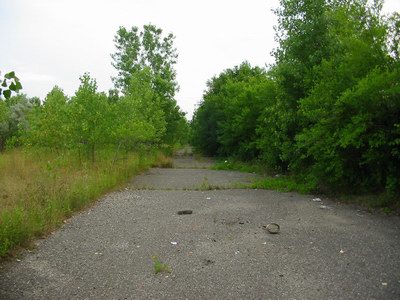 Jolly Roger Drive-In Theatre - Driveway On Side - Photo From Water Winter Wonderland